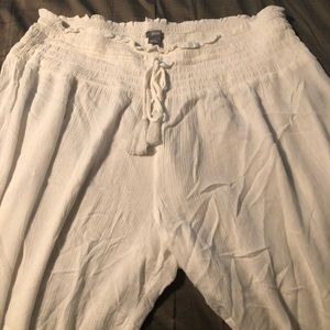 White Aero harem pants